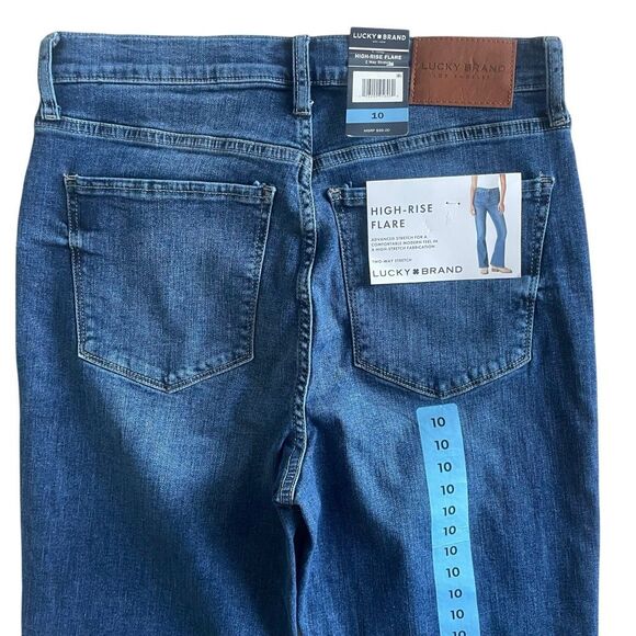 New Lucky Brand Stevie High Rise Flare Jeans Women’s Size 10 30 Dark Denim NWT - Picture 5 of 6